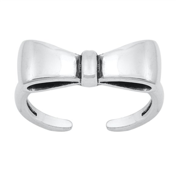 Jewelry - .925 Sterling Silver Bow Toe Ring Adjustable